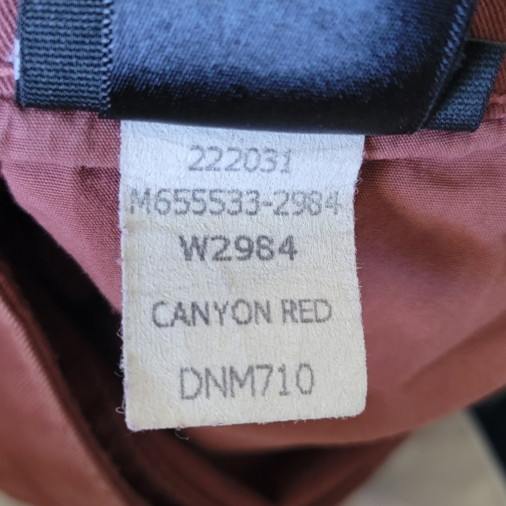 34 PAIGE Federal Slim Straight Pants Canyon Red Preppy Colorful Denim W2984 - Picture 9 of 10